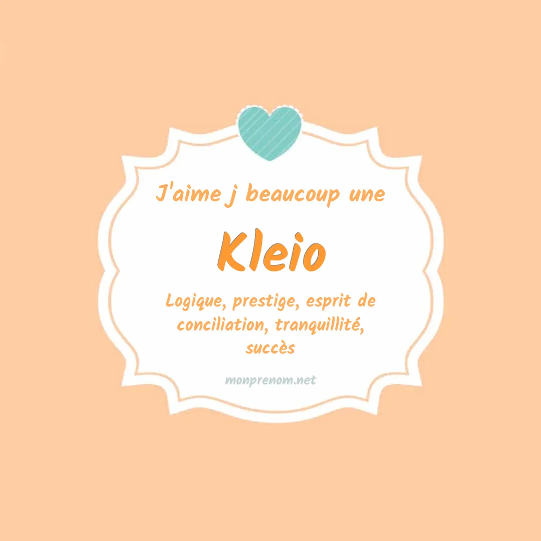 J'aime beaucoup Kleio