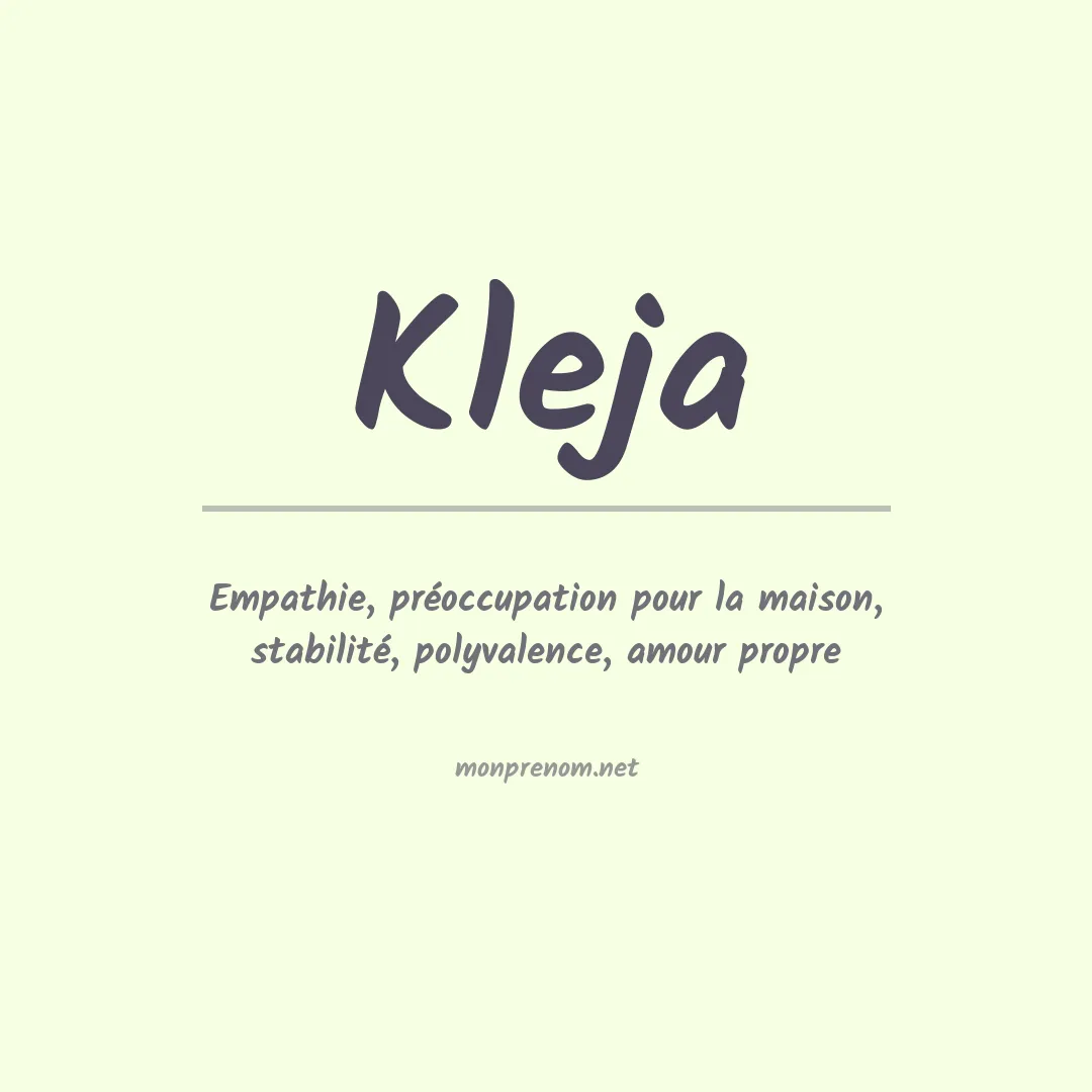 Signification du prénom Kleja