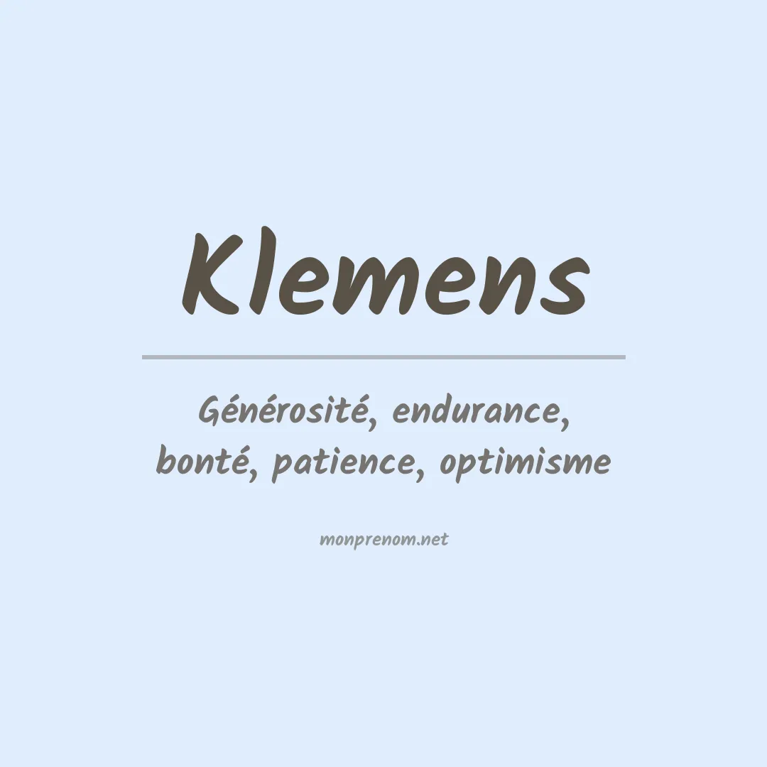 Prénom Klemens