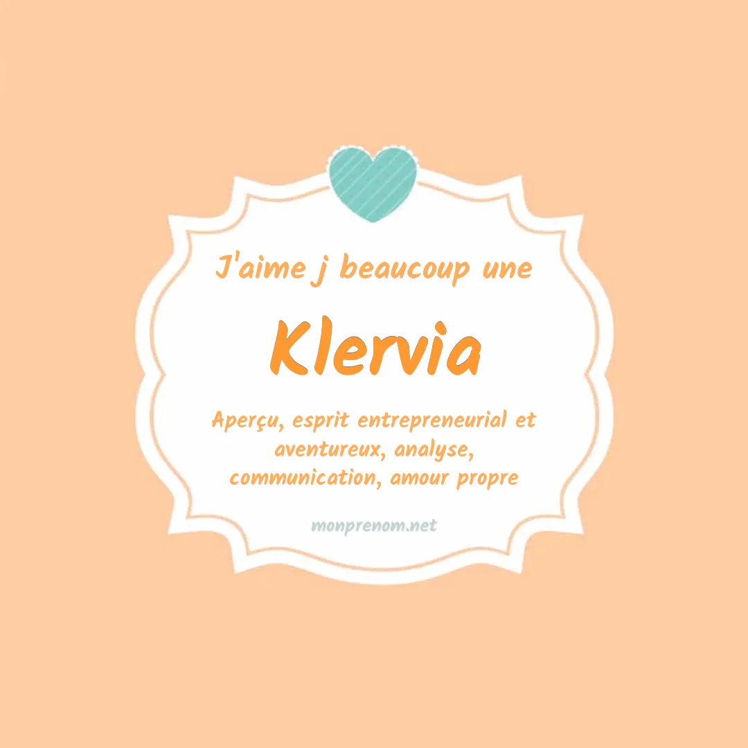 J'aime beaucoup Klervia