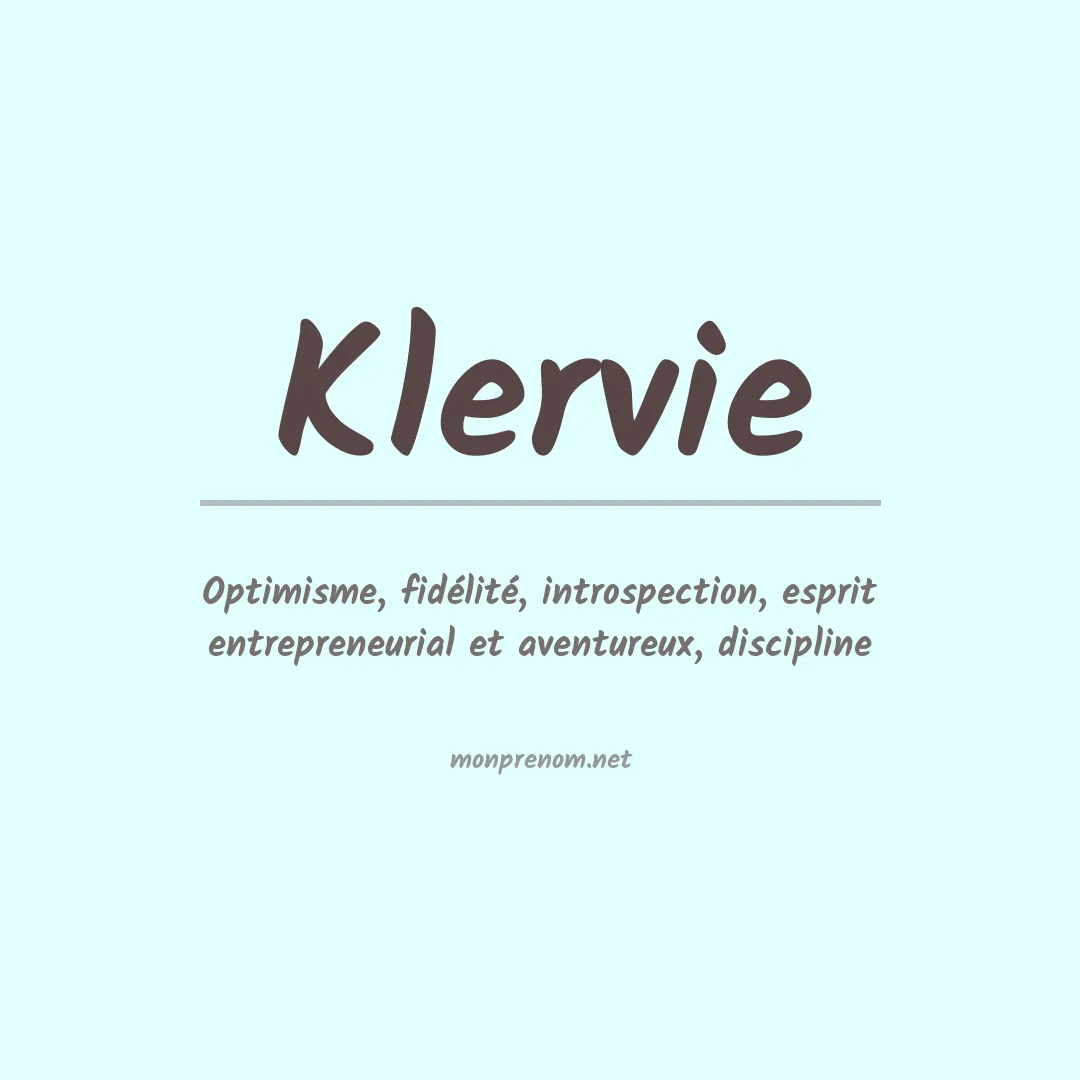 Prénom Klervie