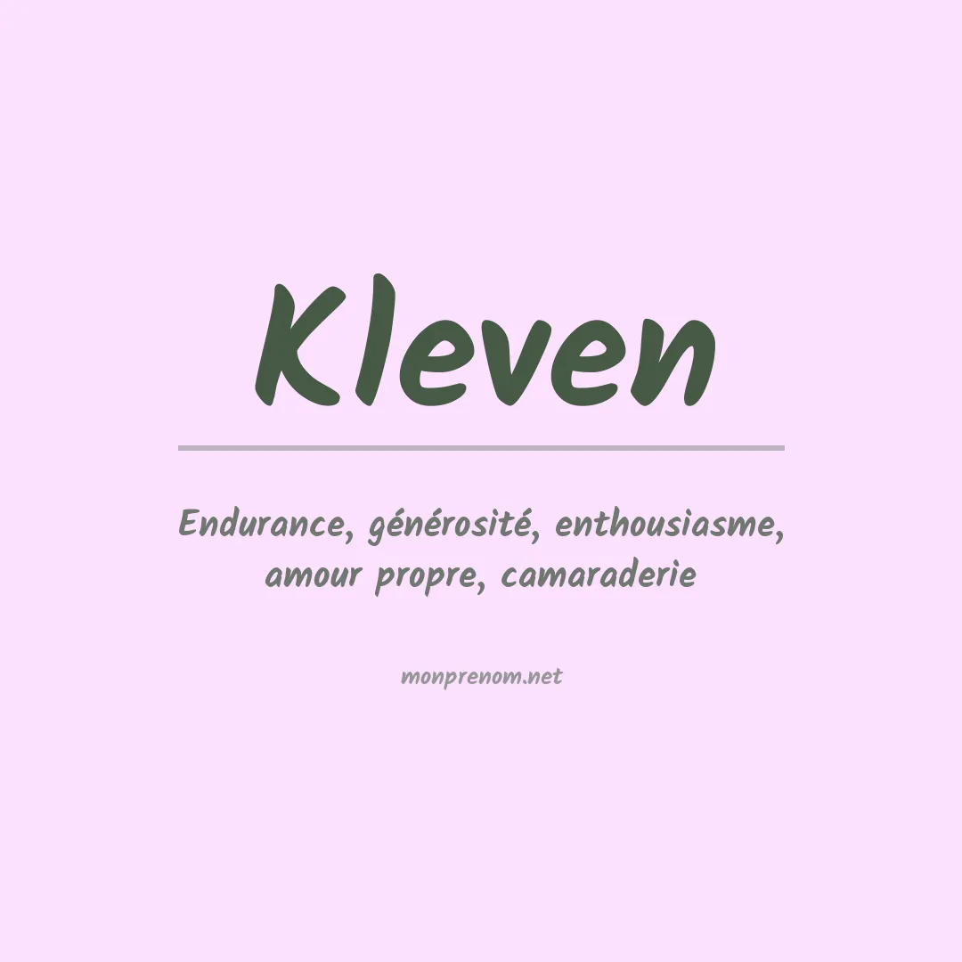 Prénom Kleven