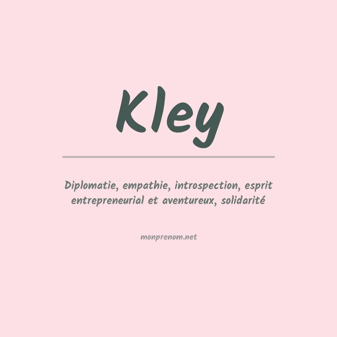 Prénom Kley