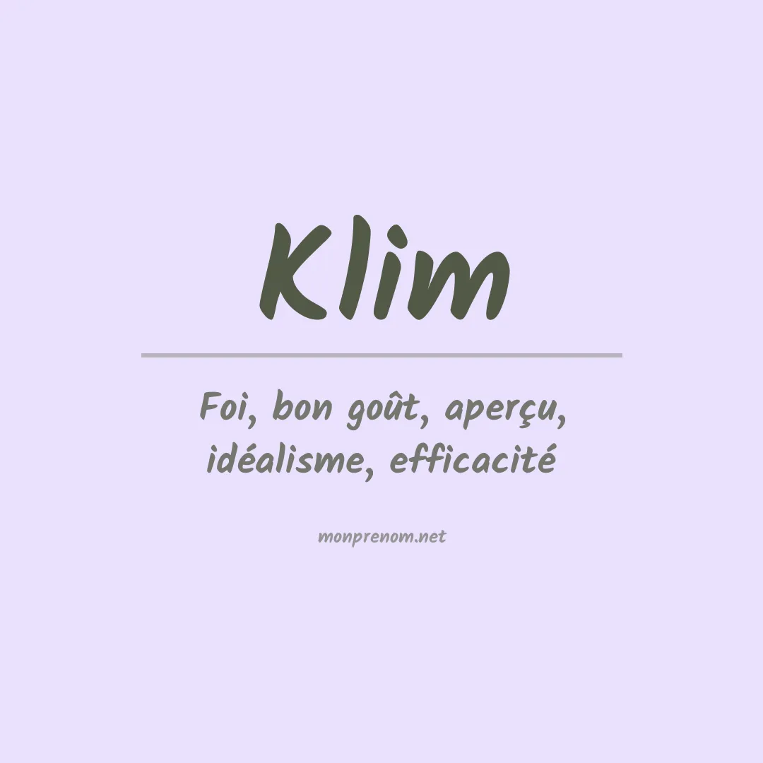Prénom Klim
