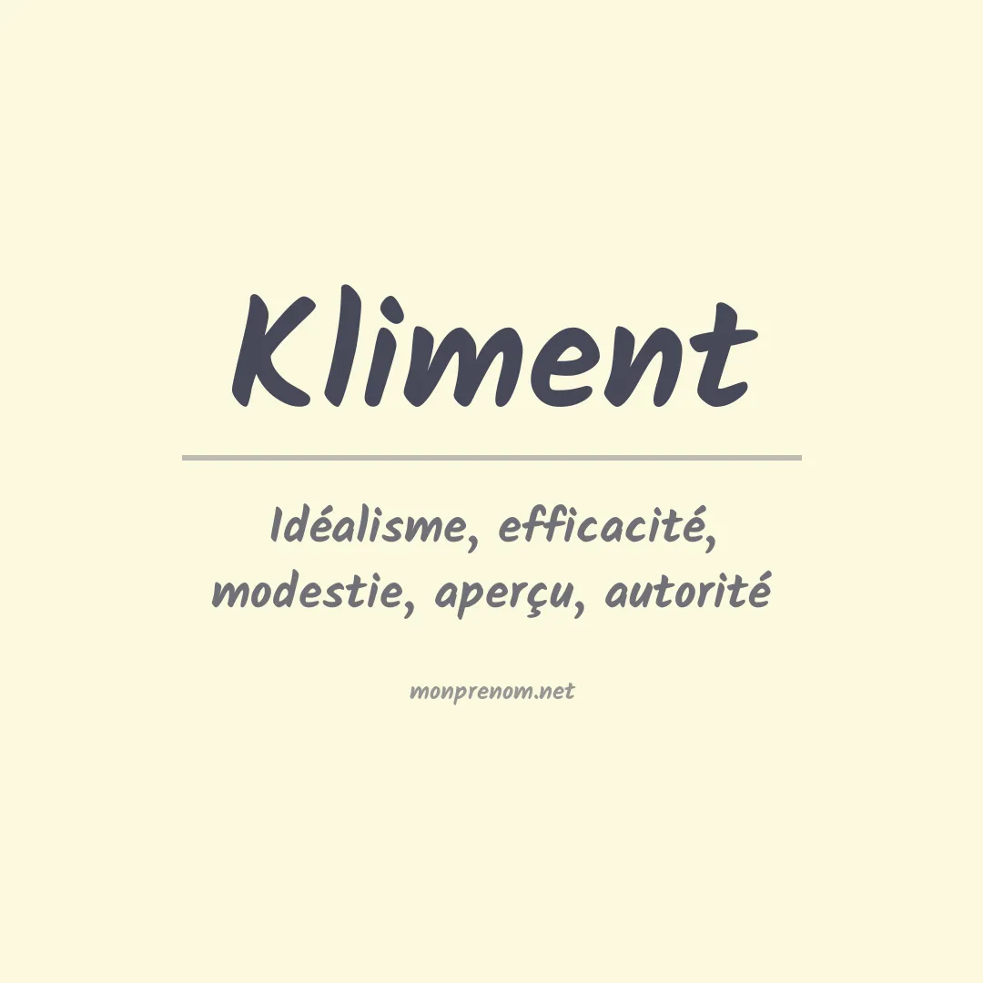 Prénom Kliment