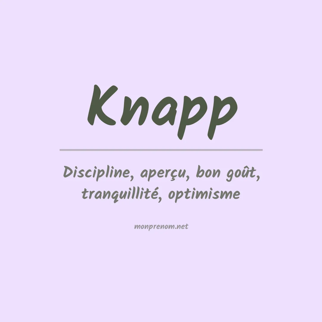 Prénom Knapp