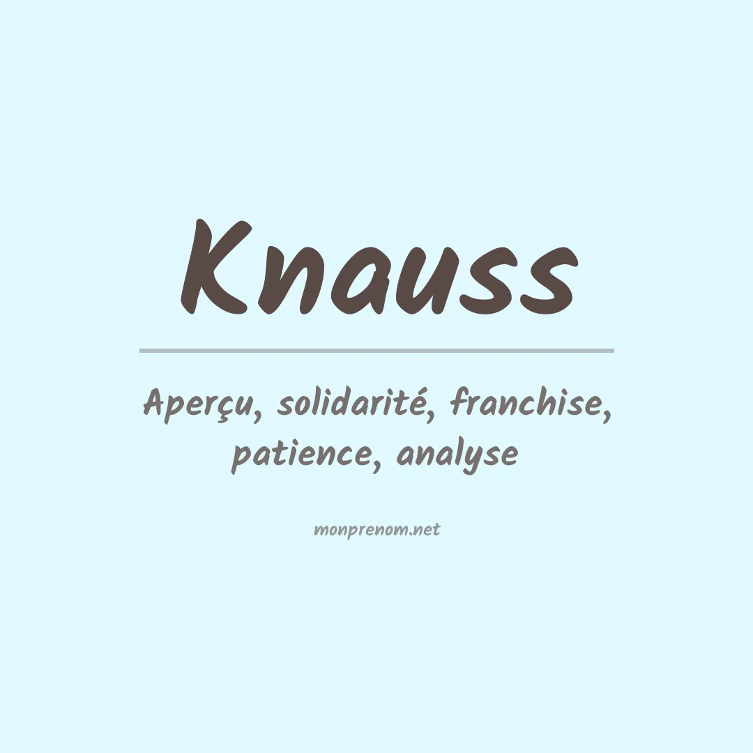 Prénom Knauss