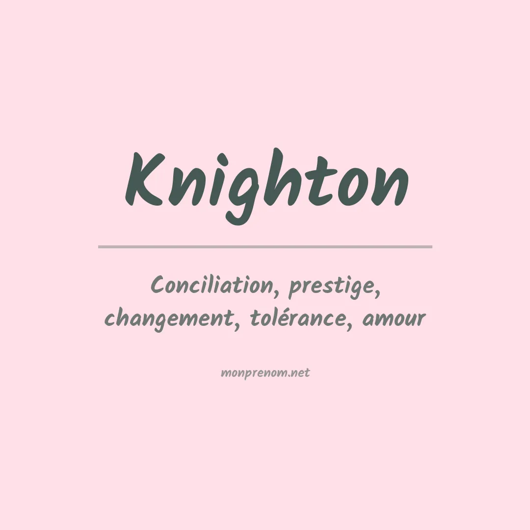 Prénom Knighton