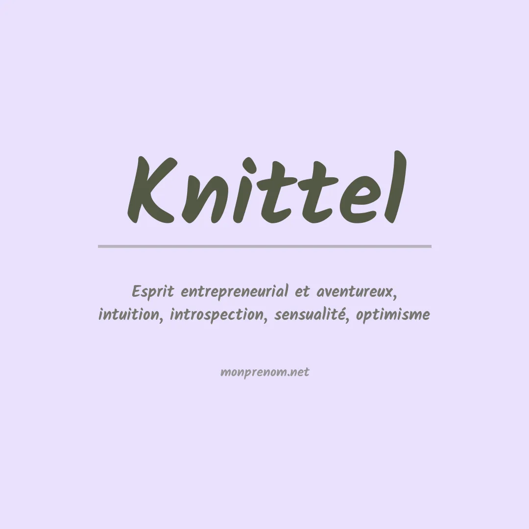 Prénom Knittel