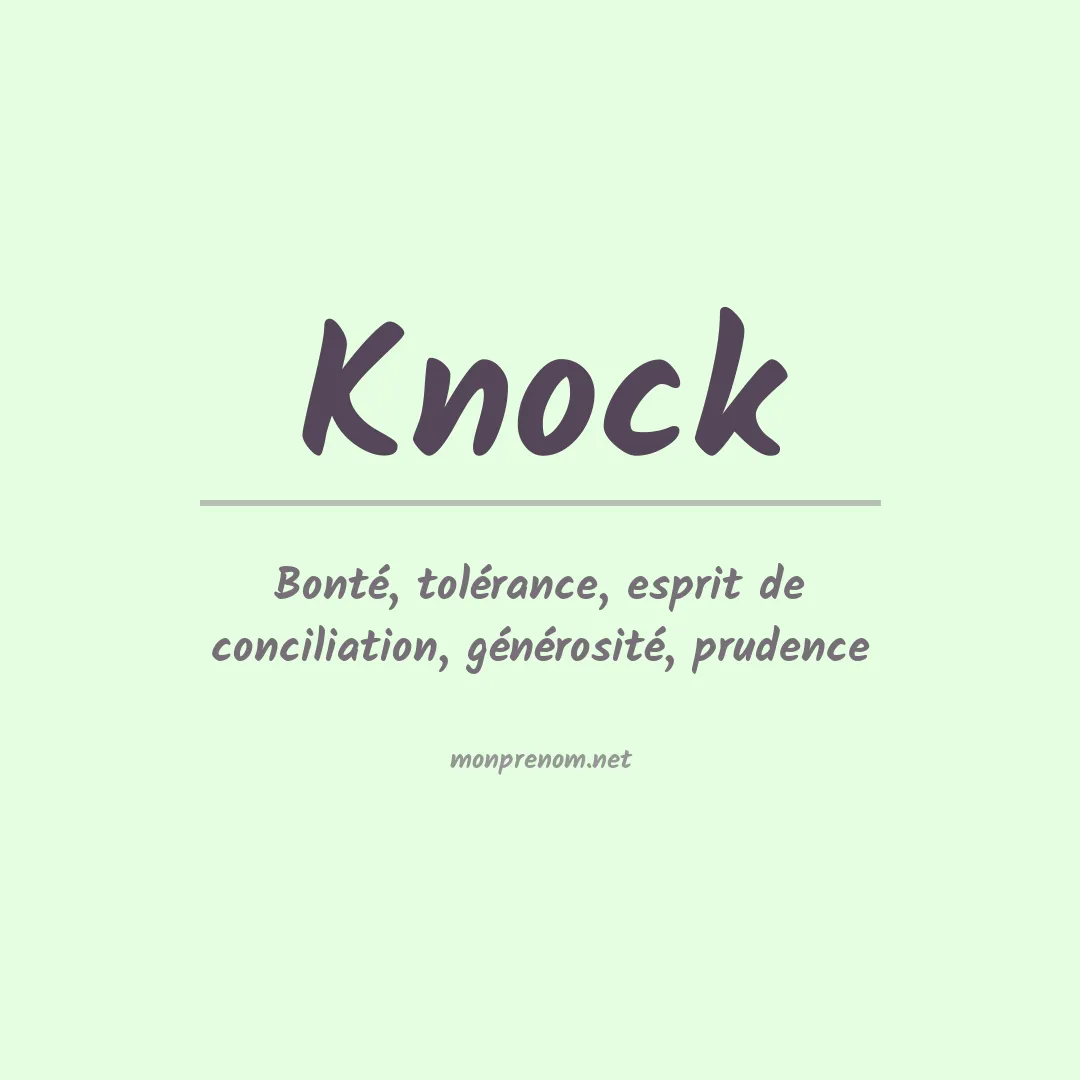 Prénom Knock