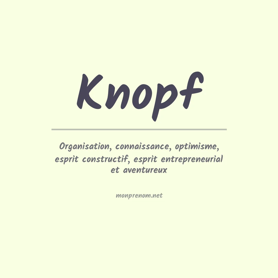 Prénom Knopf