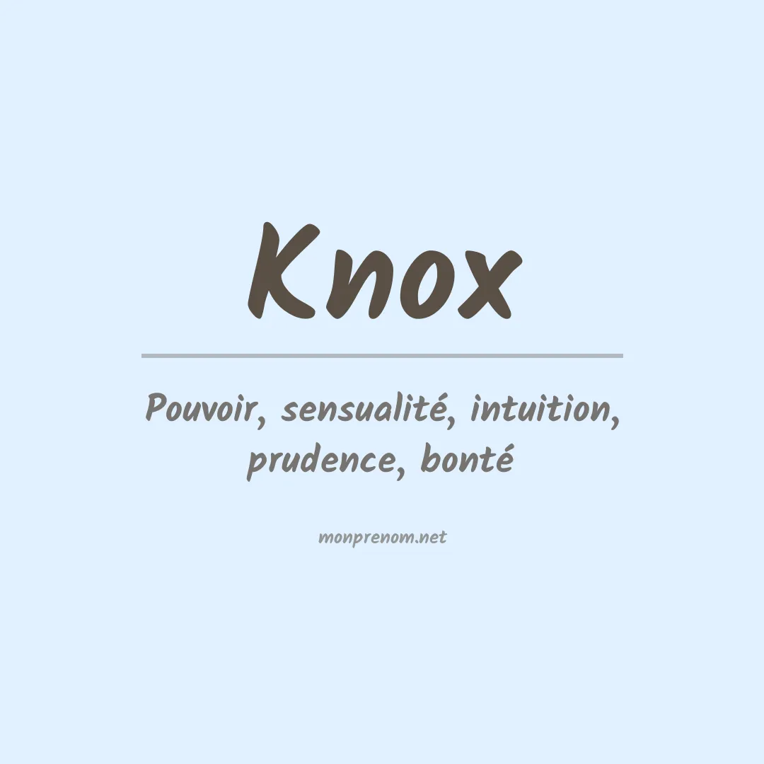 Prénom Knox