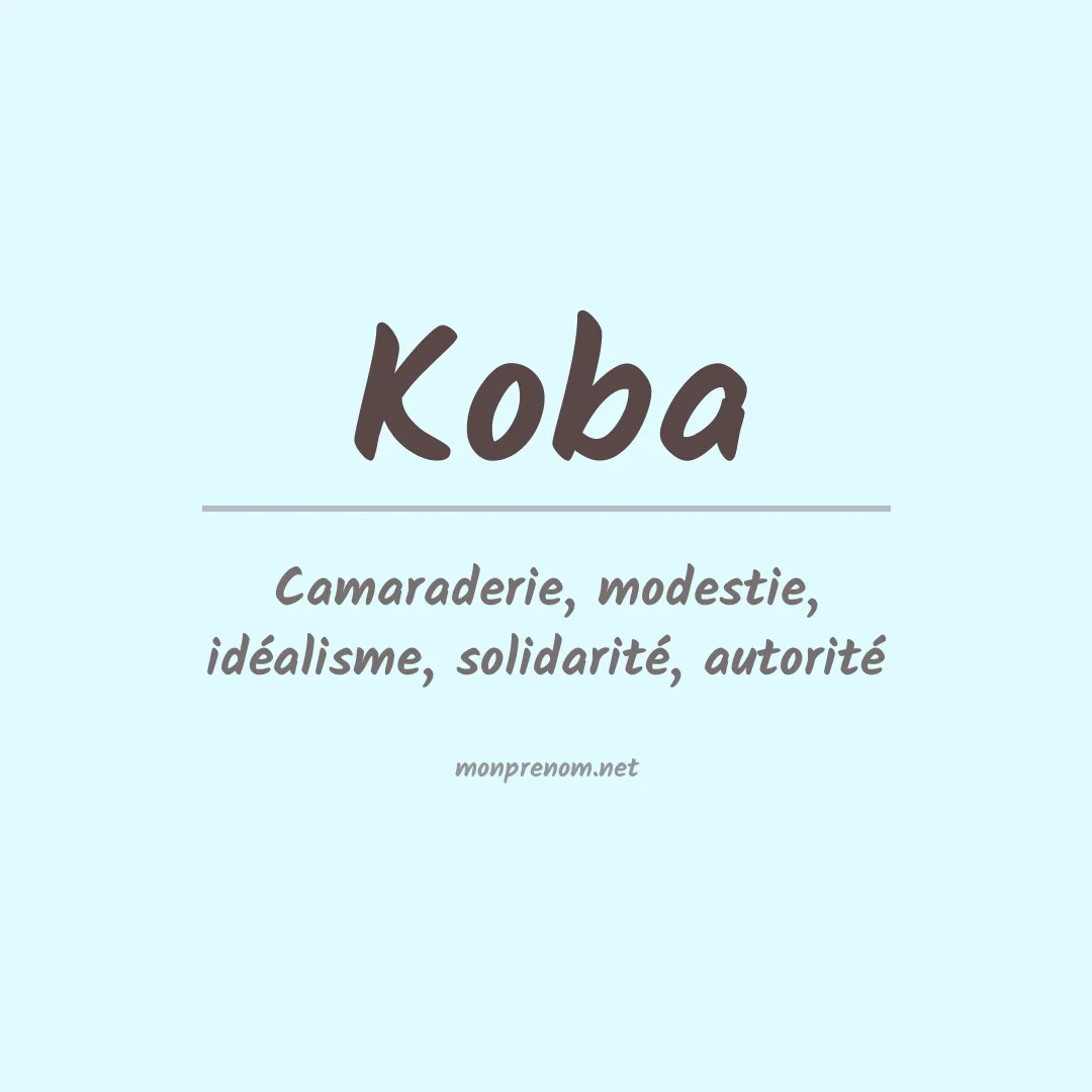 Prénom Koba