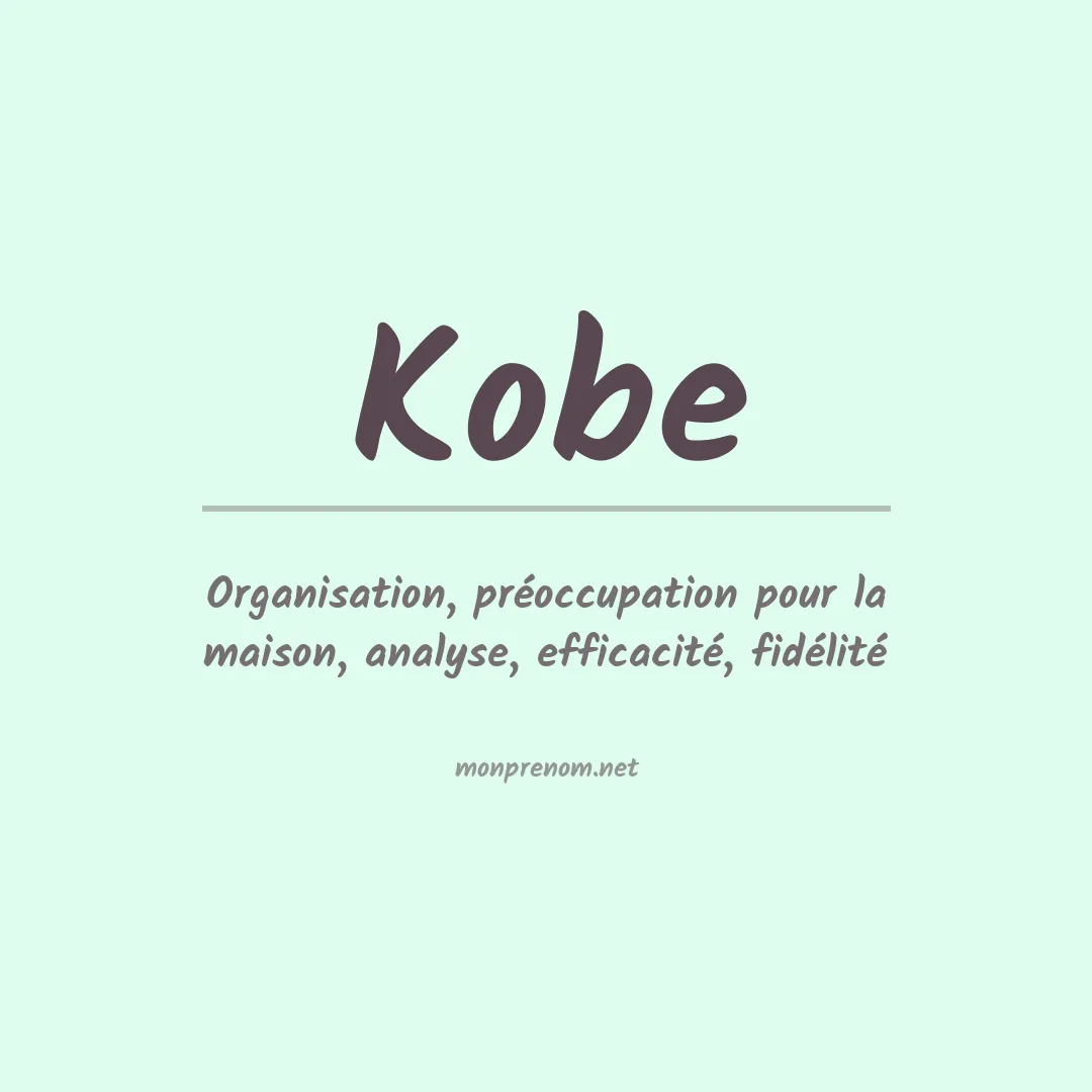Prénom Kobe