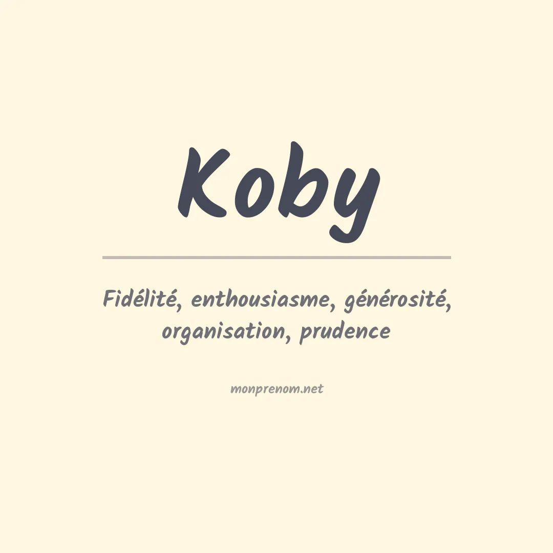 Prénom Koby