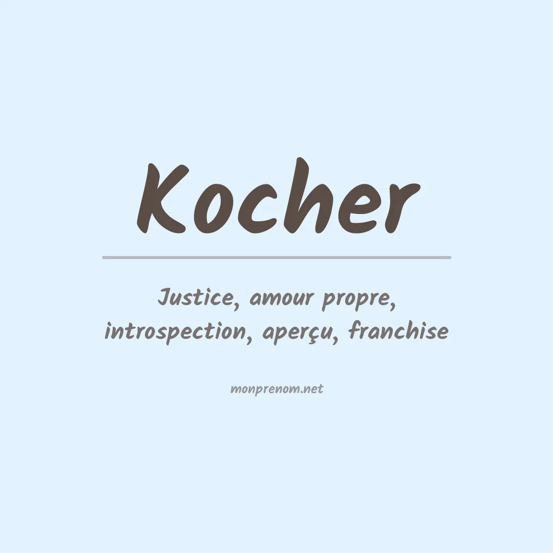 Prénom Kocher