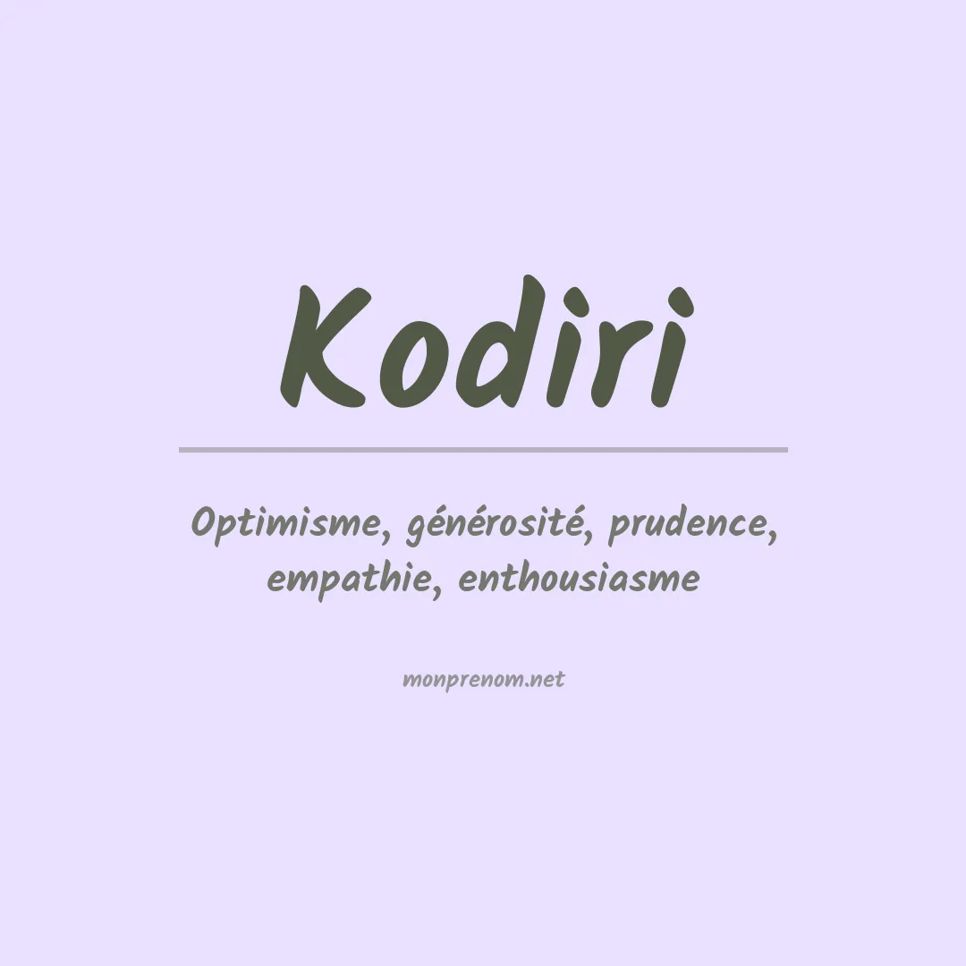 Prénom Kodiri