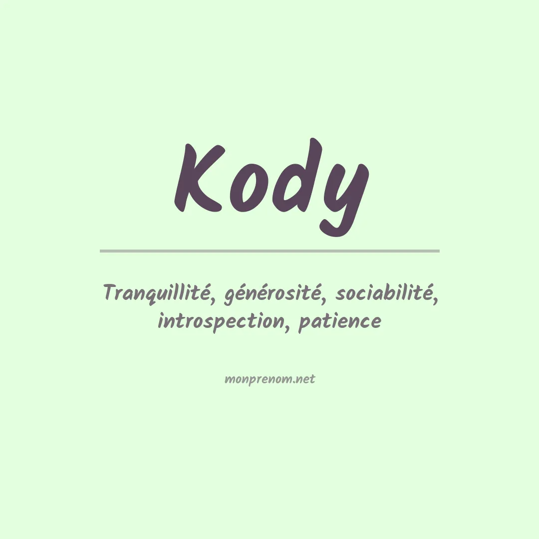 Signification du prénom Kody