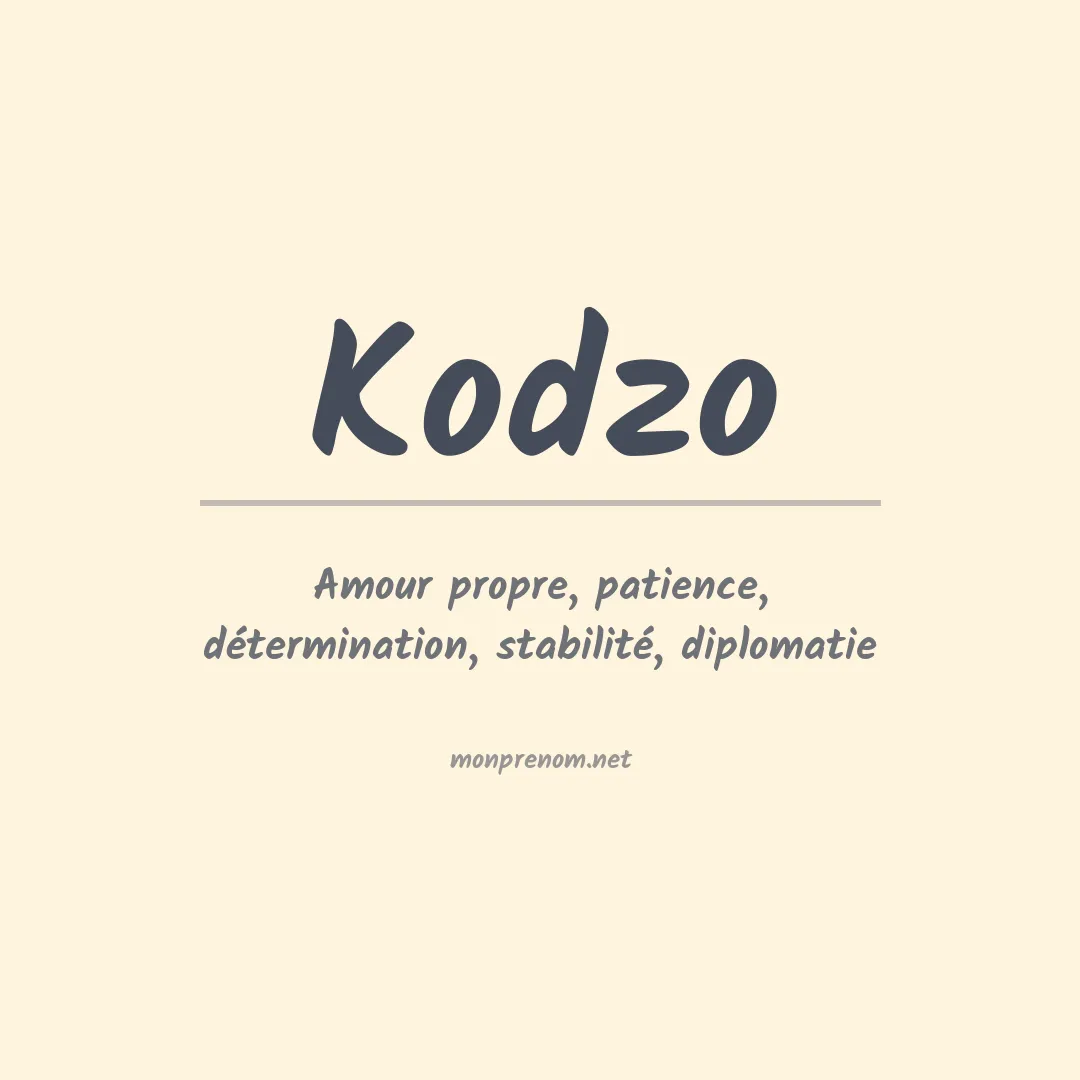 Signification du prénom Kodzo