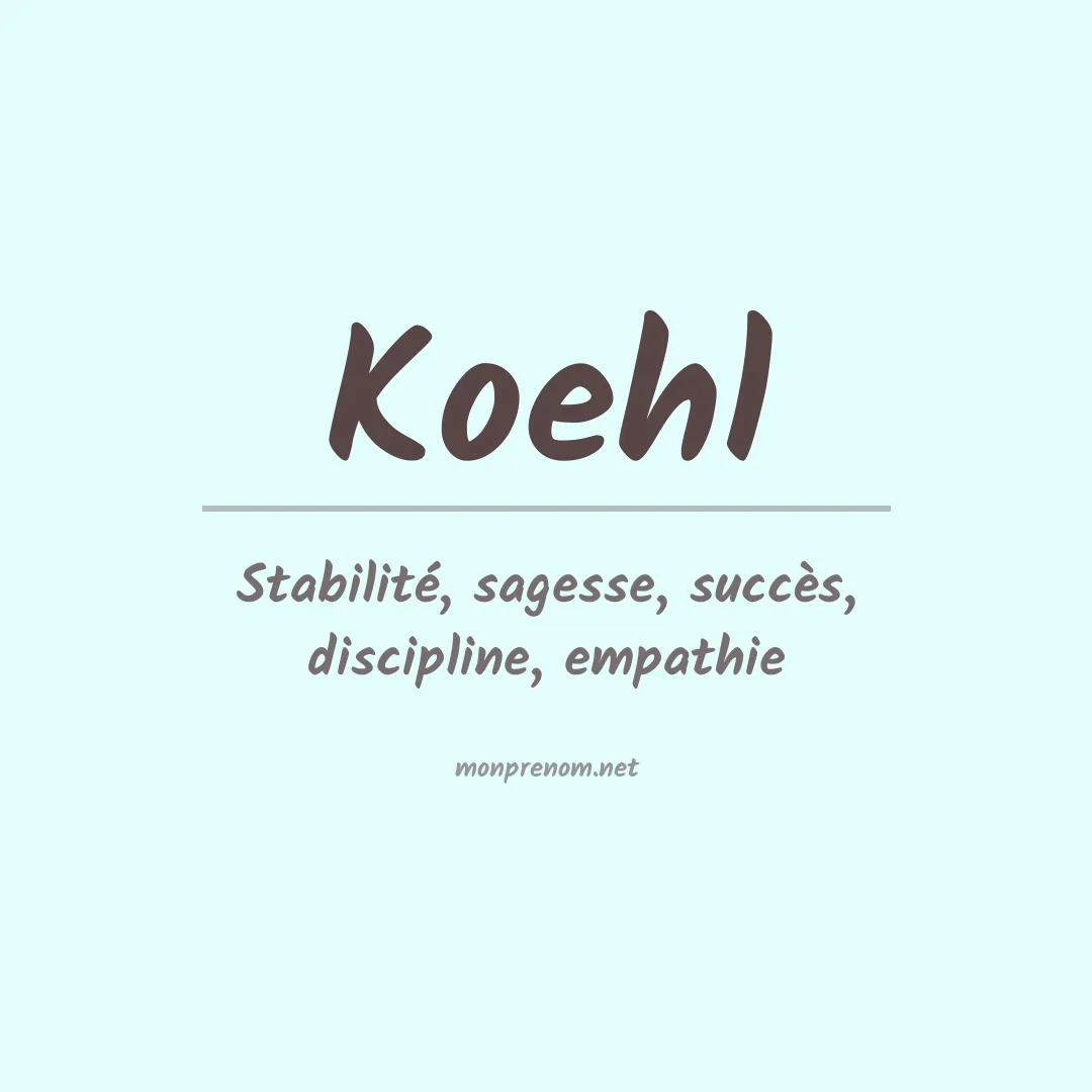 Prénom Koehl