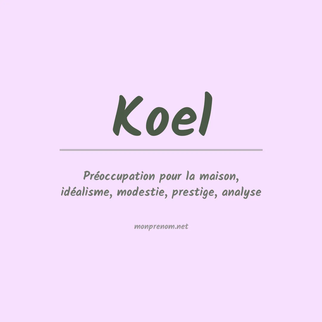 Prénom Koel