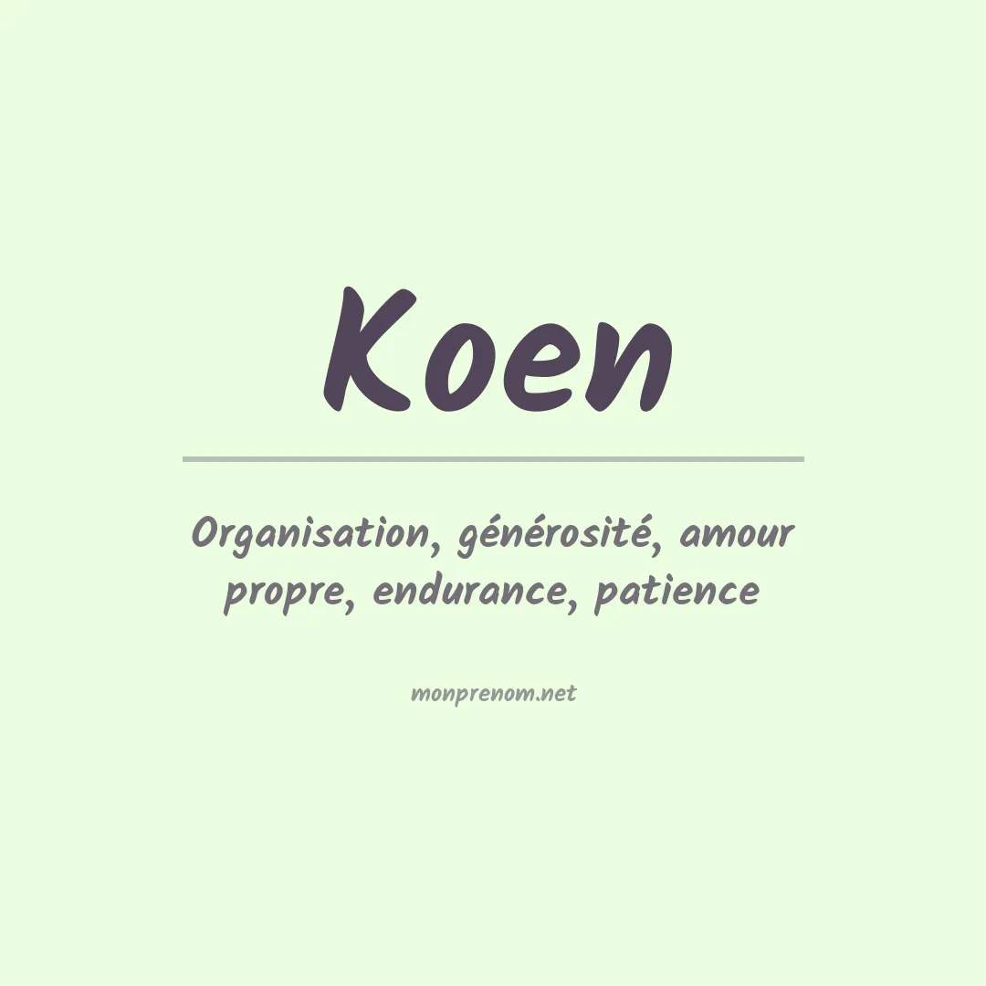 Prénom Koen