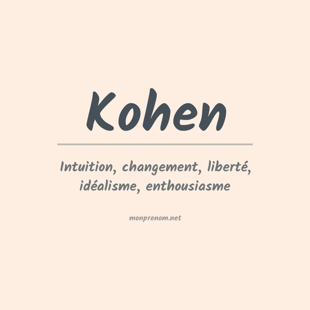 Prénom Kohen