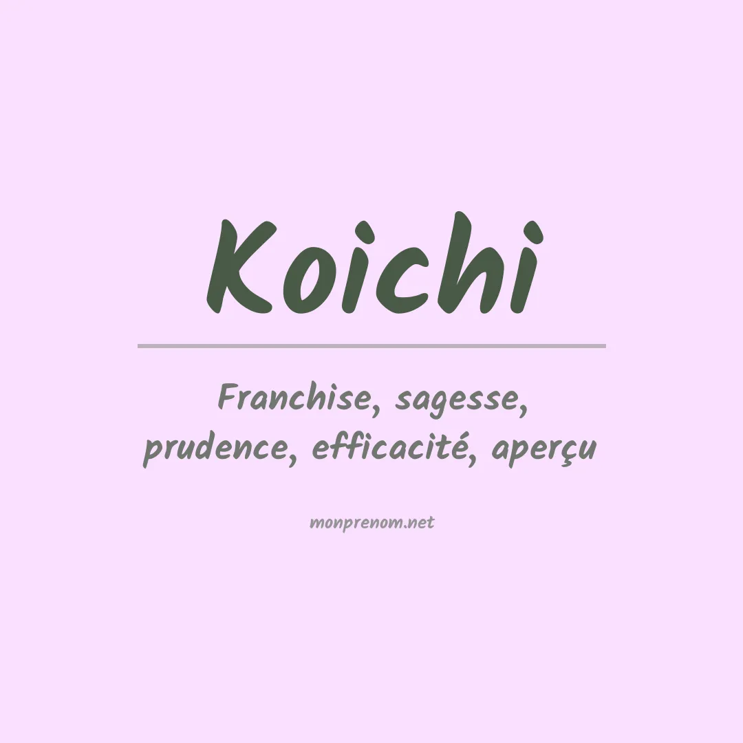 Signification du prénom Koichi