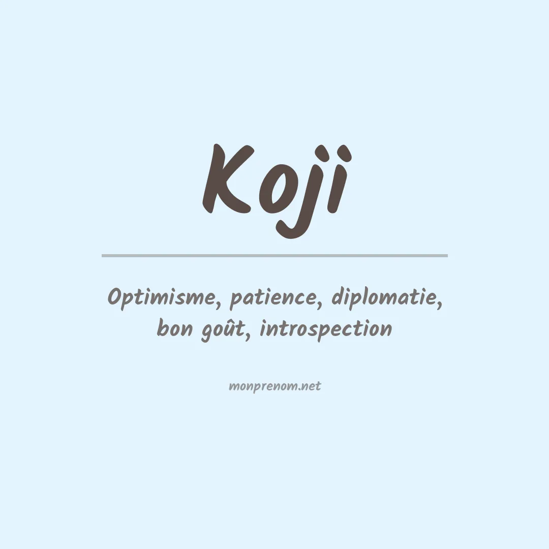 Prénom Koji
