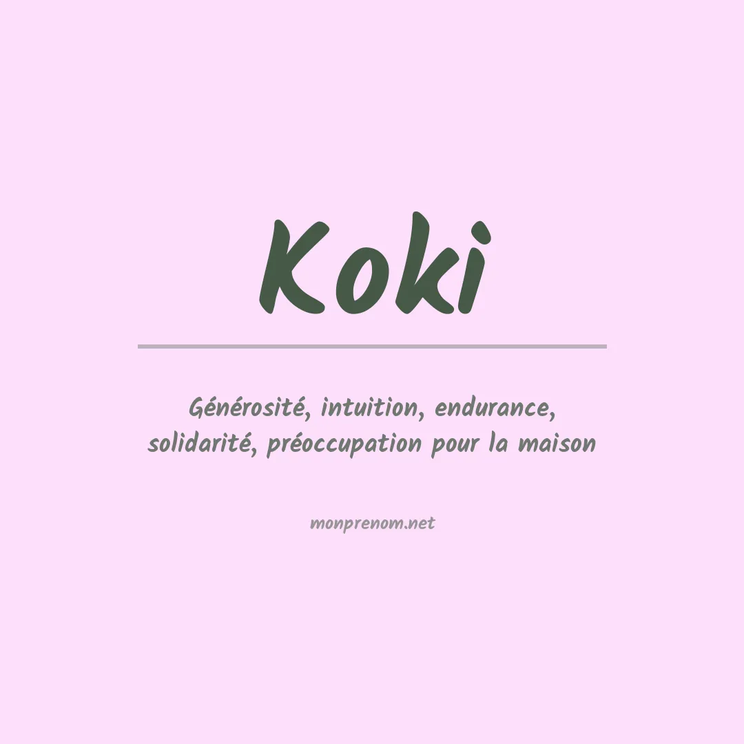 Signification du prénom Koki