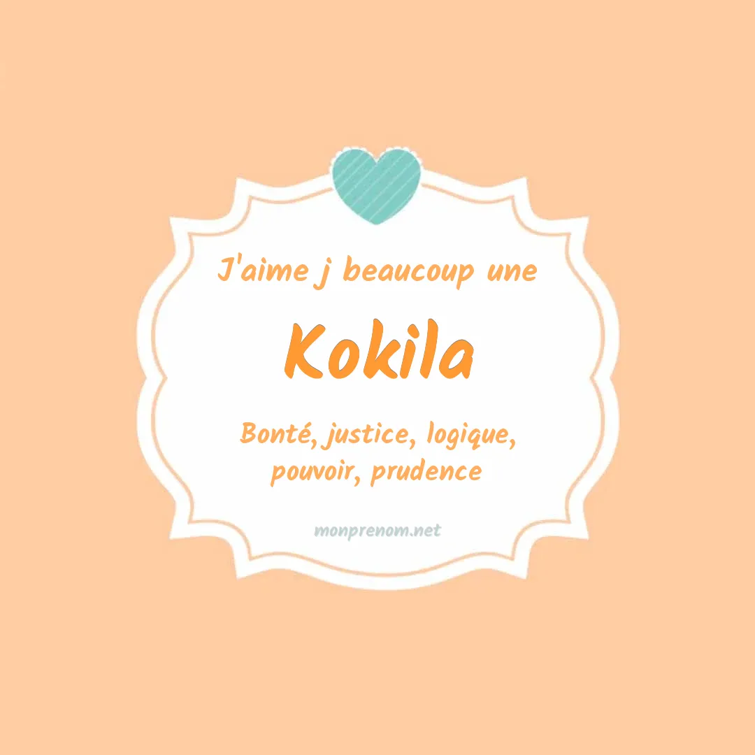 J'aime beaucoup Kokila