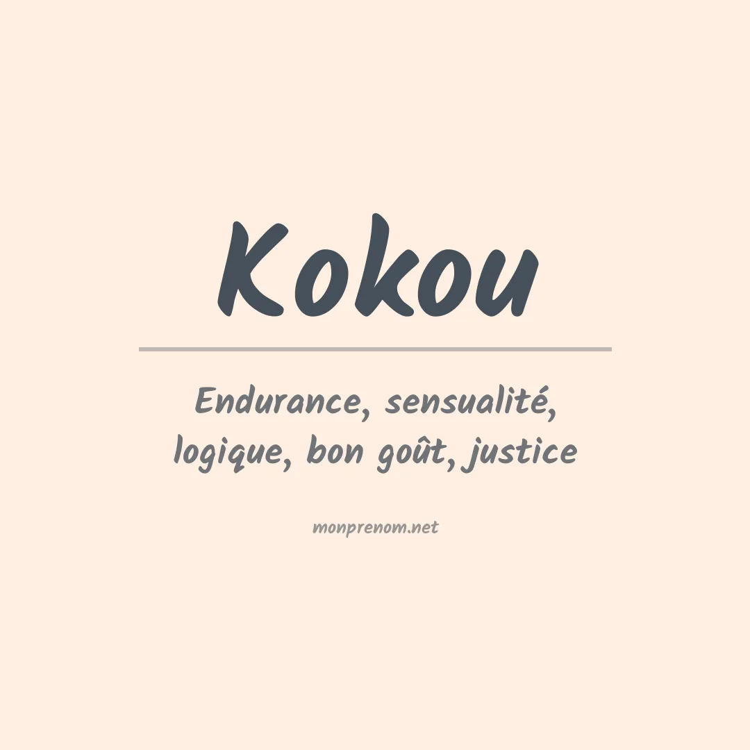 Prénom Kokou