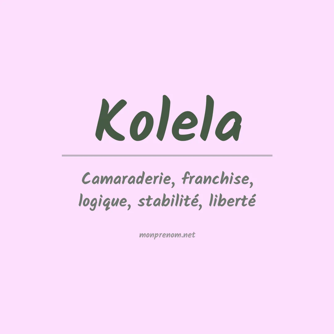 Prénom Kolela