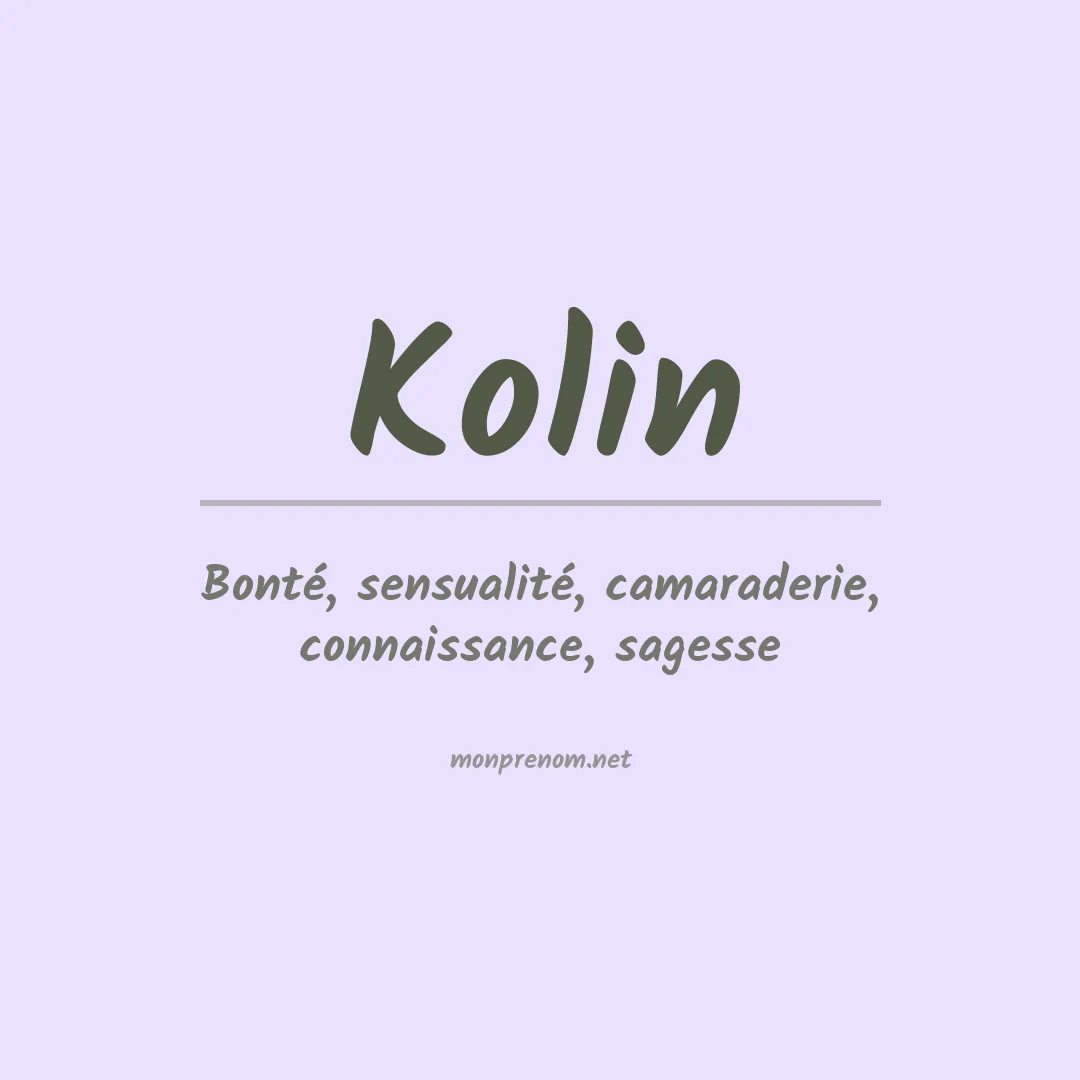 Prénom Kolin