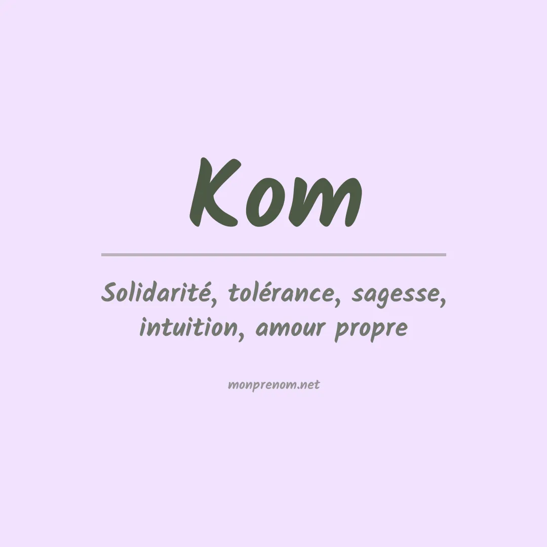 Prénom Kom