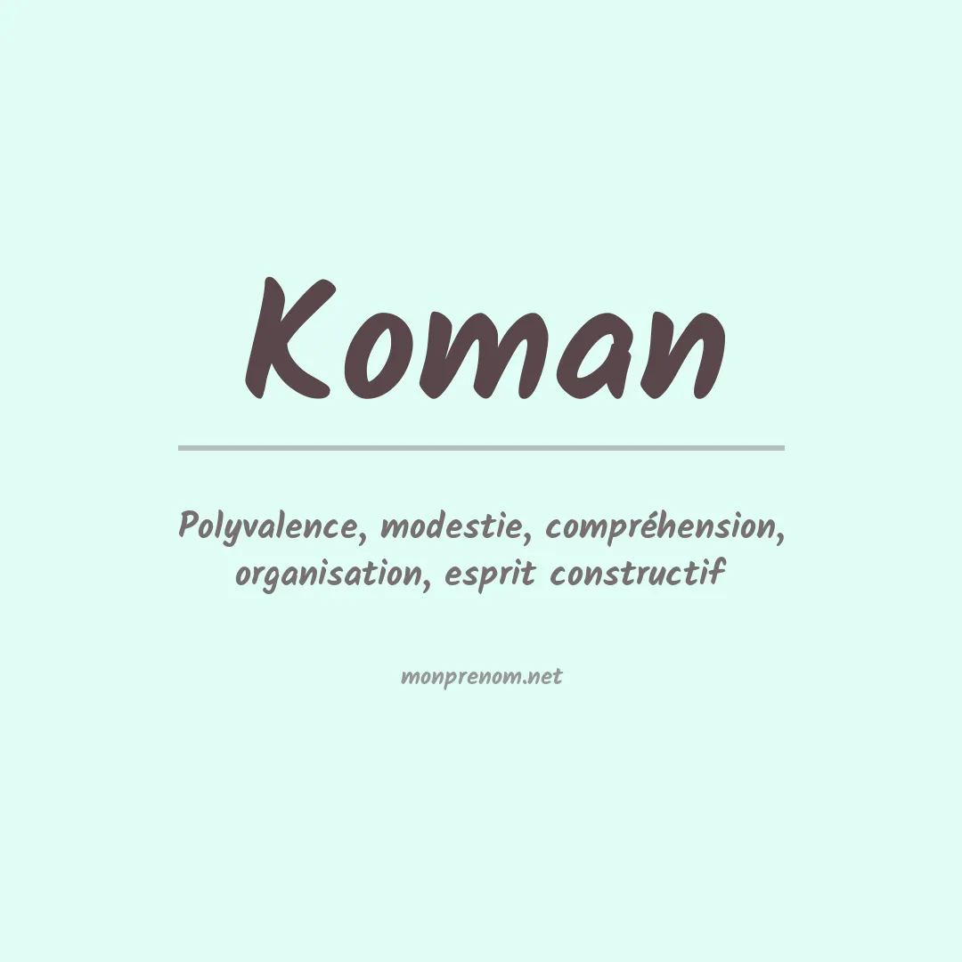 Prénom Koman