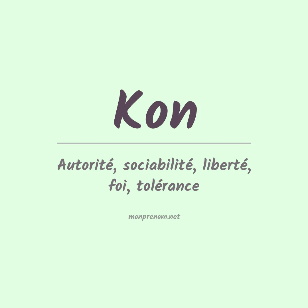 Prénom Kon