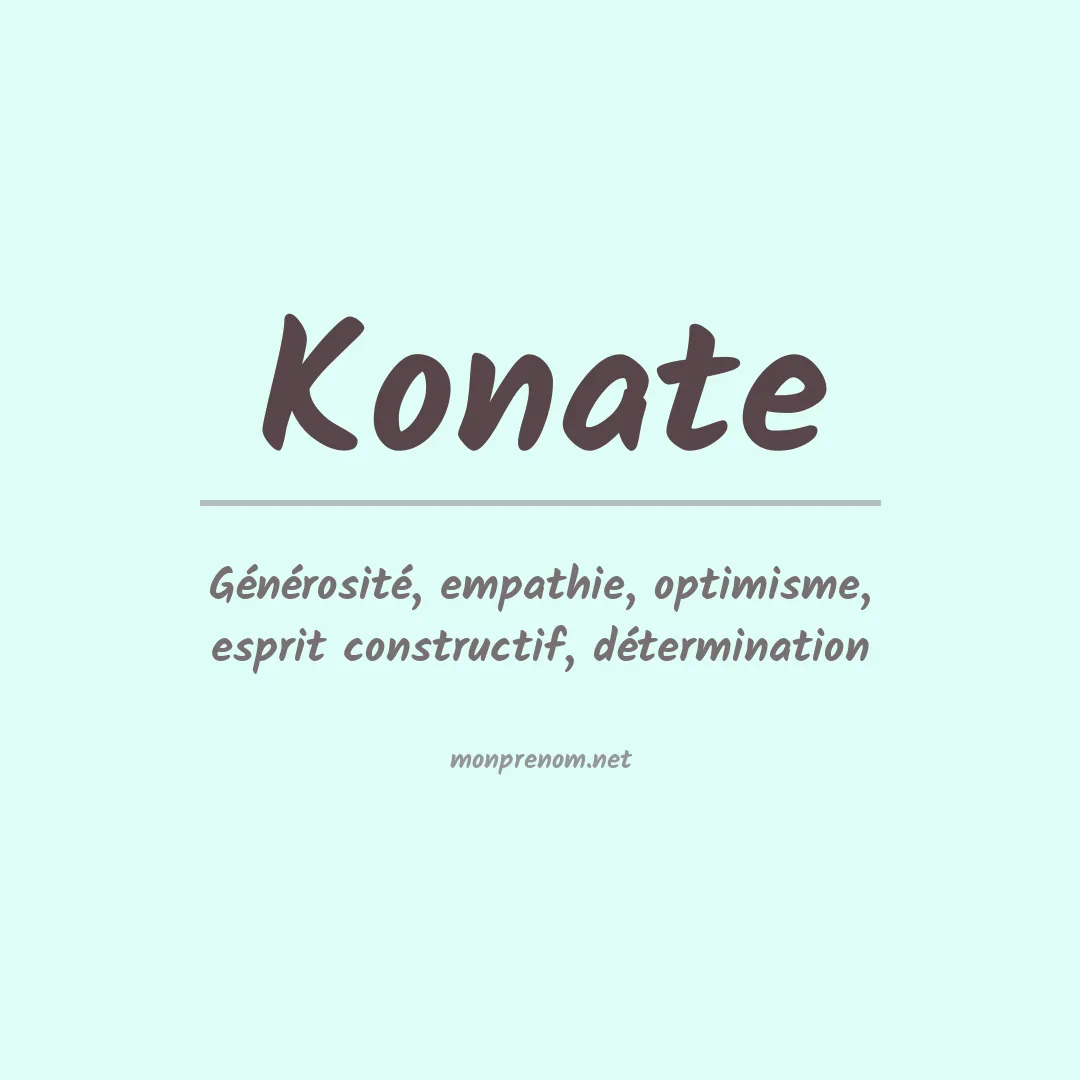 Prénom Konate