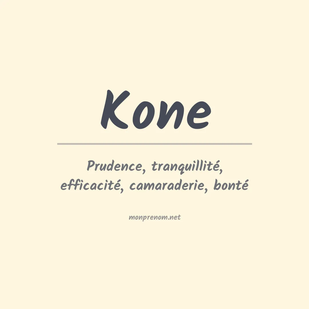 Prénom Kone