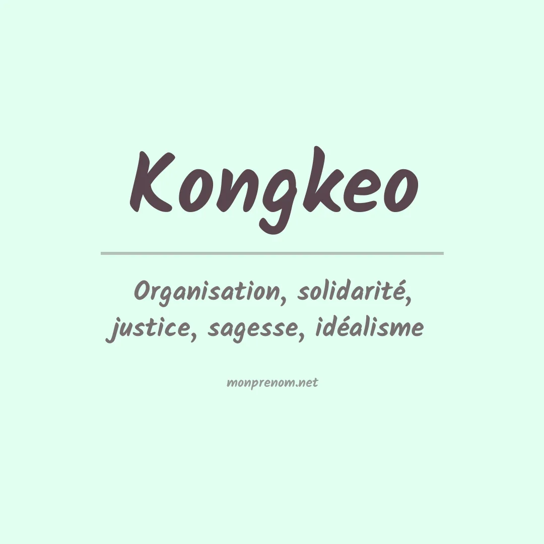 Prénom Kongkeo