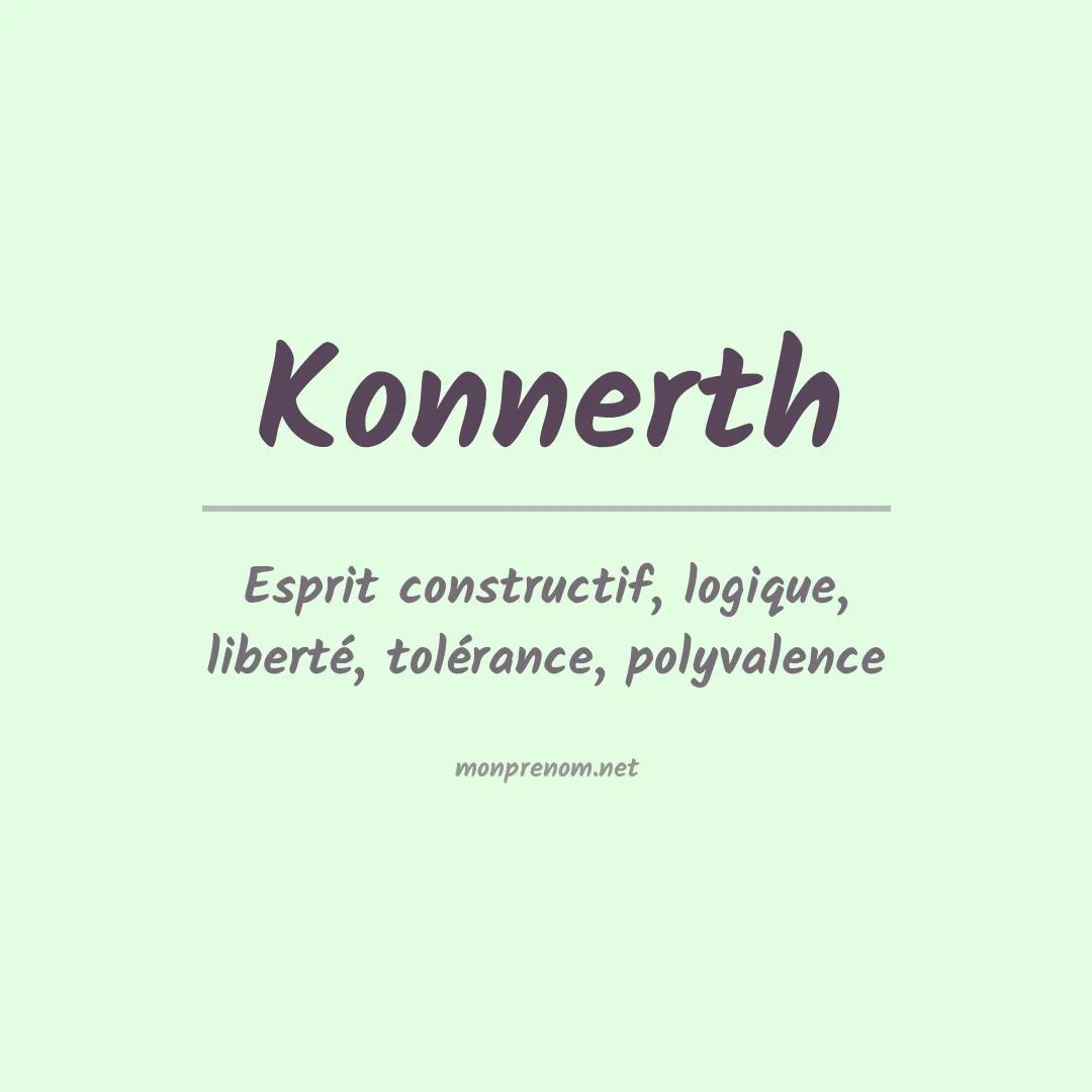 Signification du prénom Konnerth