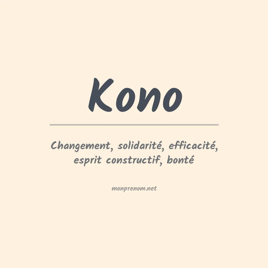 Prénom Kono