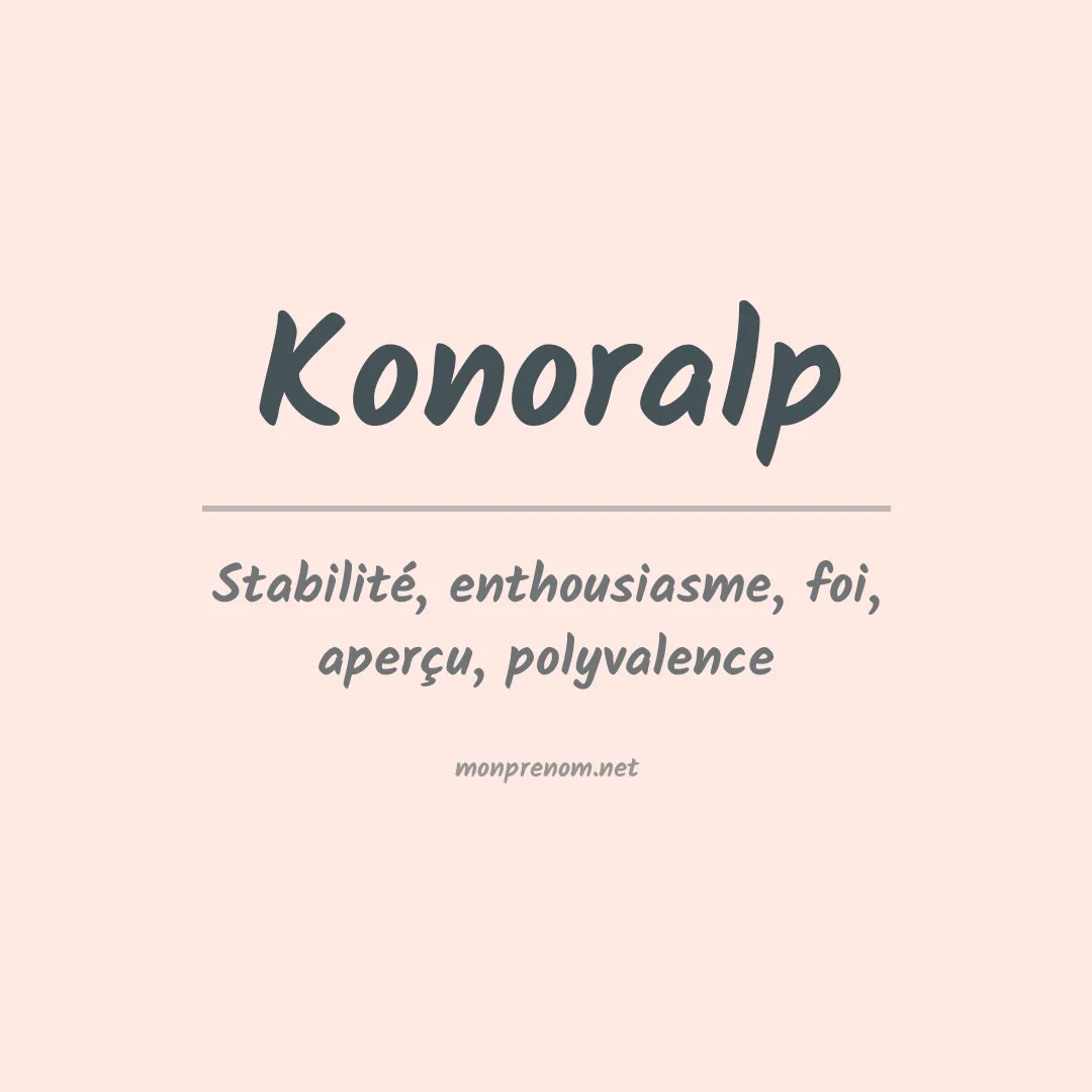 Signification du prénom Konoralp