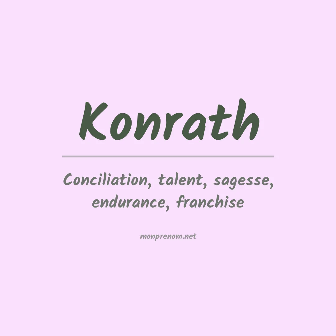 Prénom Konrath