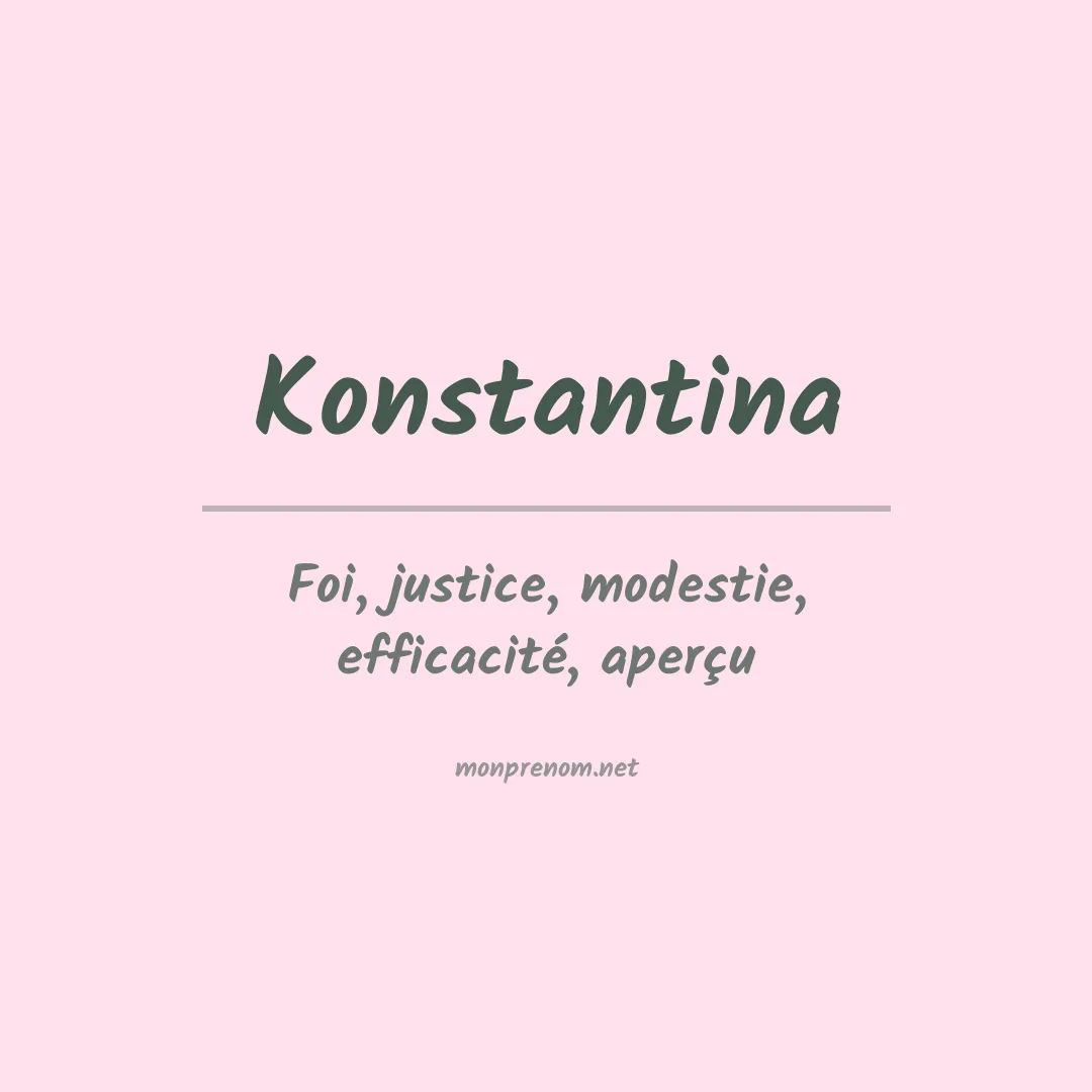 Signification du prénom Konstantina