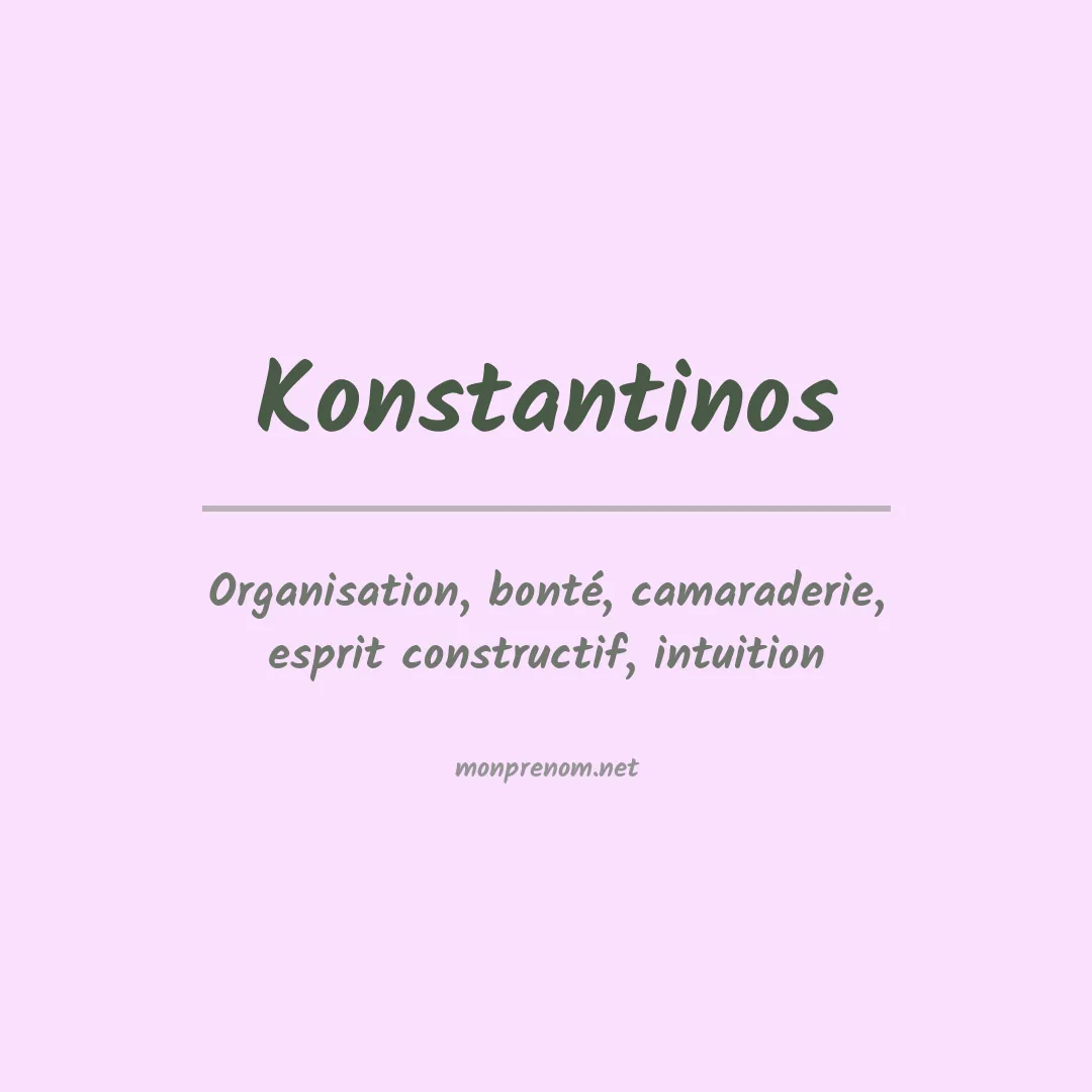 Prénom Konstantinos