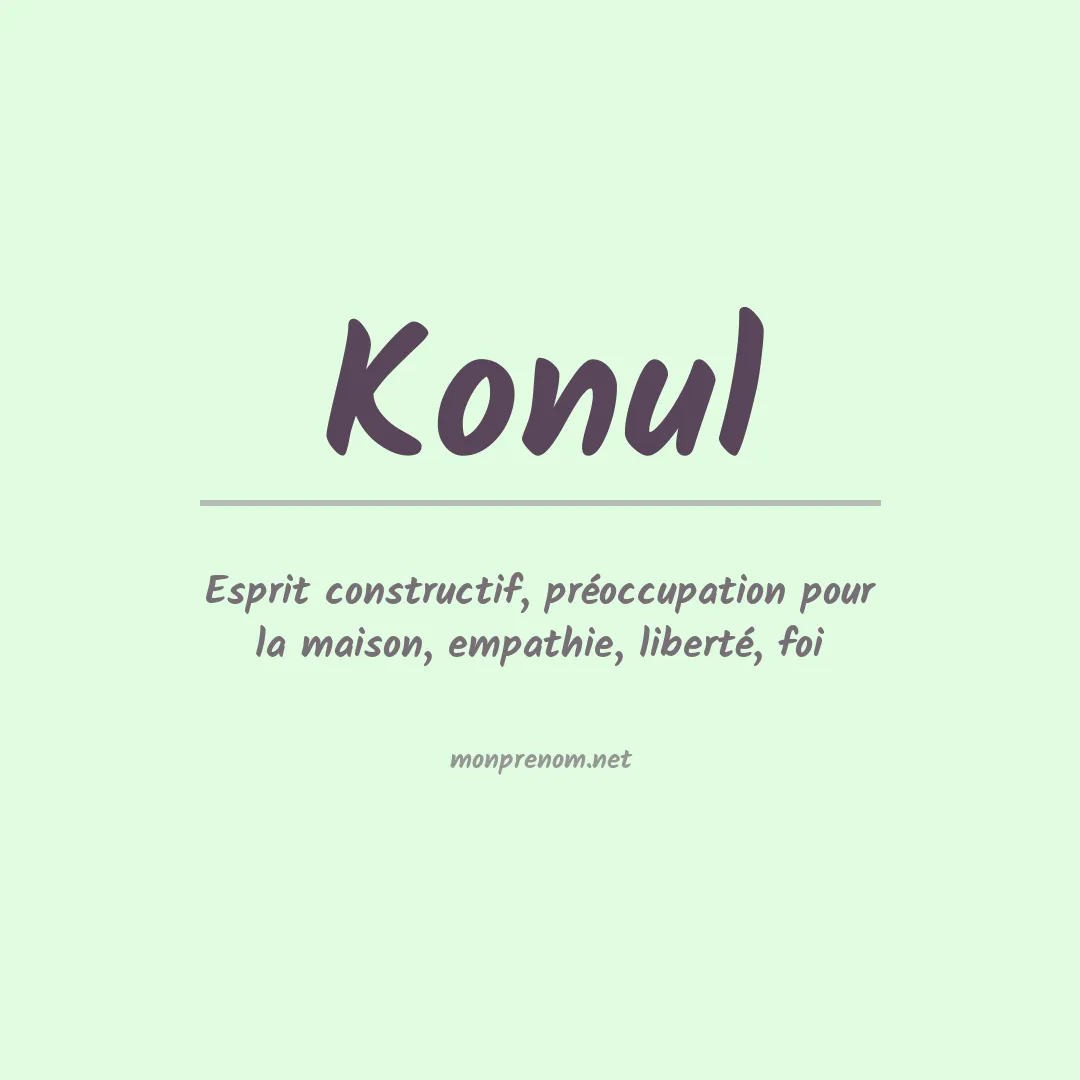 Signification du prénom Konul