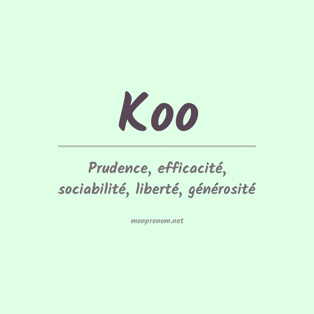 Prénom Koo