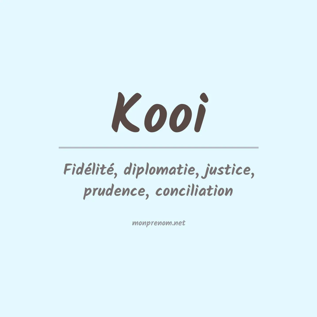 Prénom Kooi