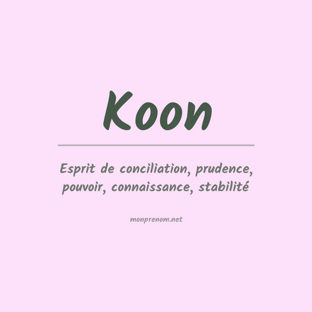 Prénom Koon